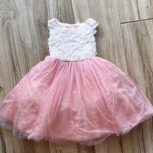 Pink and White Floral Dress